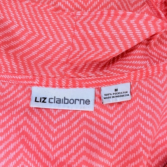 Liz Claiborne Coral Short Sleeve Button Up (M) - Picture 5 of 5
